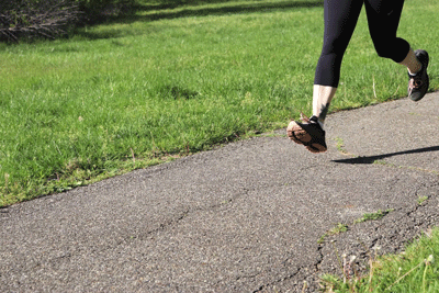 running in a virtual race