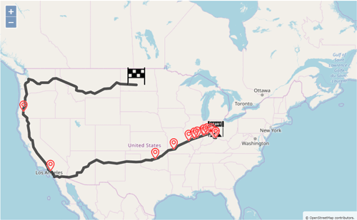 showing participant progress on a challenge map